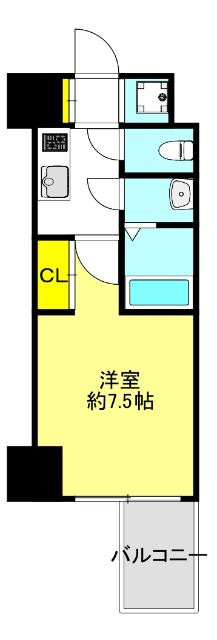 プレミアムコート谷町４丁目（1505） 間取り図画像