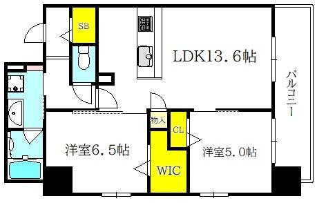 クレストコート同心（305） 間取り図画像
