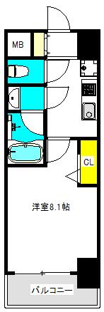 プレサンス谷町九丁目駅前（202） 間取り図画像