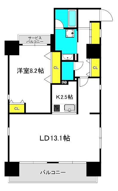 住真田山EAST（302） 間取り図画像