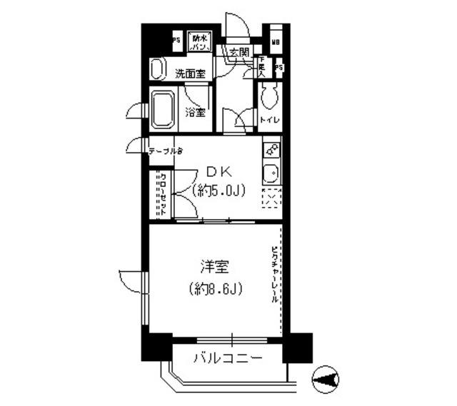 天満泉マンション（701） 間取り図画像