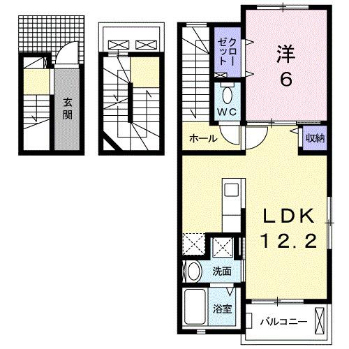 ミルクール（301） 間取り図画像