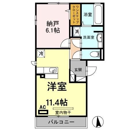 フルリール（201） 間取り図画像