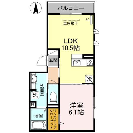 クラッセ長居（201） 間取り図画像