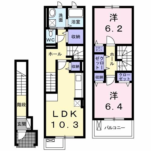 カーサ・フェリチェⅠ（203） 間取り図画像