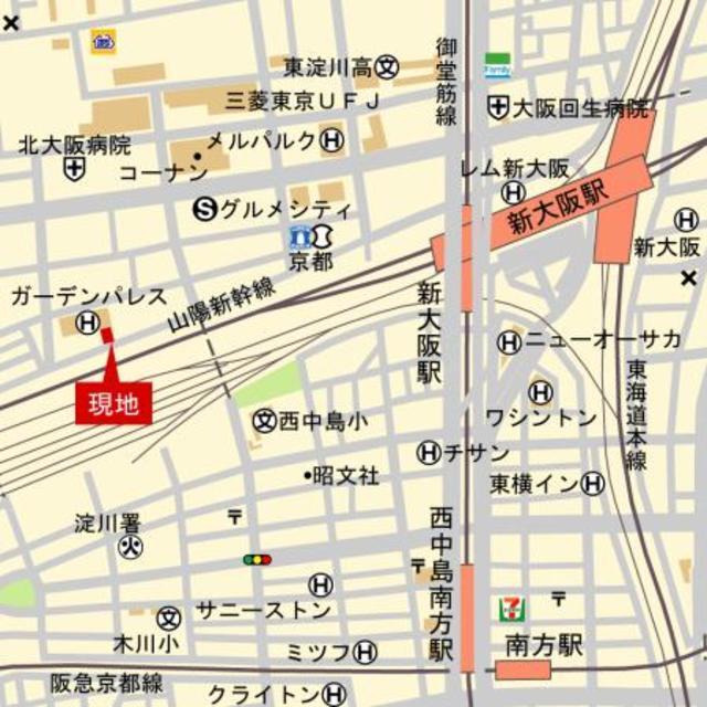 Ｍｉｄ　Ｃｏｕｒｔ　新大阪（407） 地形図・案内図