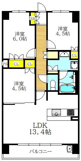 グランドパレス長田 間取り図画像