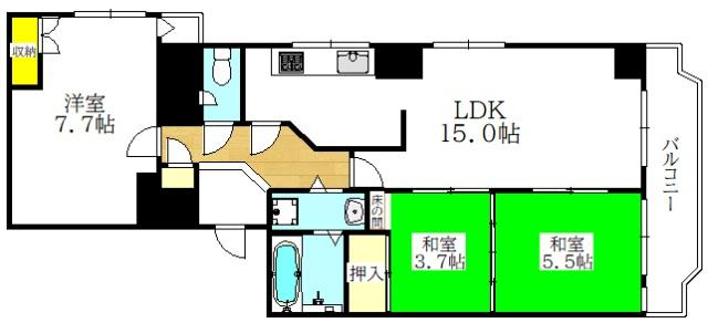 インペリアルコープ谷町 間取り図画像