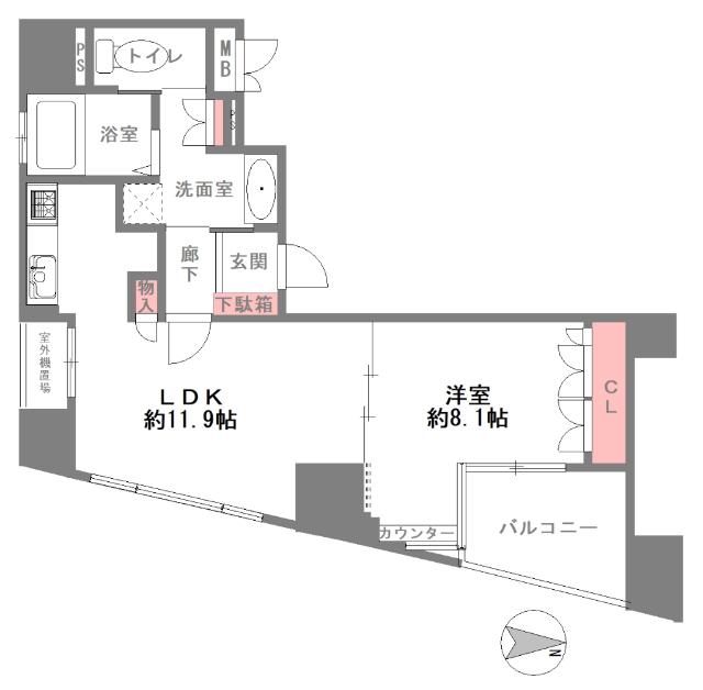 リーガル四ツ橋筋 間取り図画像