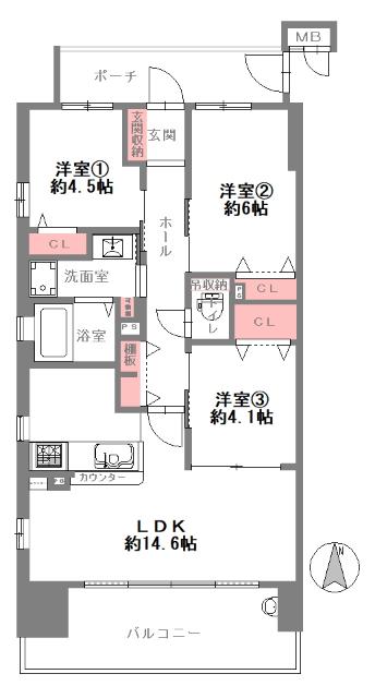 イニシア鶴見パークウエスト 間取り図画像