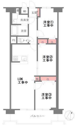 コスモハイツ新大阪 間取り図画像