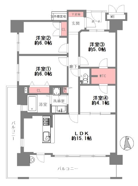 グランアッシュ新深江 間取り図画像