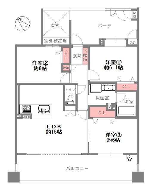 ルネペアズシティ 間取り図画像