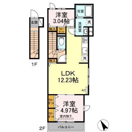 アンジュール代田（205） 間取り図画像