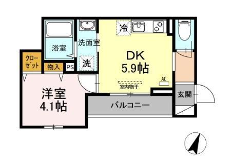メルシー芙蓉１０（301） 間取り図画像