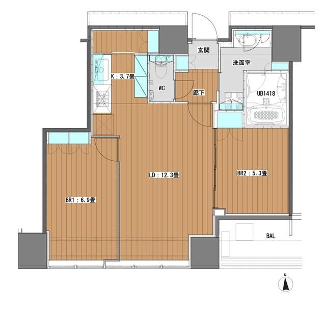 Ｗｈｉｔｅ　Ｔｏｗｅｒ　Ｈａｍａｍａｔｓｕｃｈｏ（1205） 間取り図画像