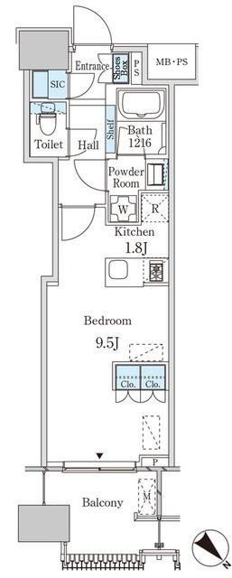 レガシス中目黒（608） 間取り図画像