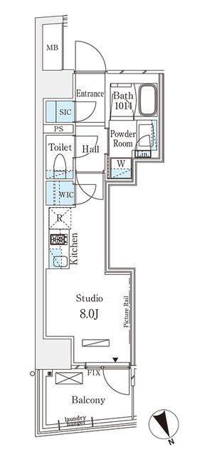パークナードフィット南青山Ｖｉｓｔａ（1001） 間取り図画像