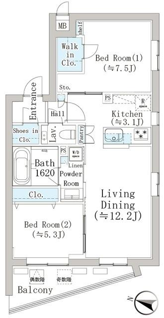 デュークハウス目黒（502） 間取り図画像