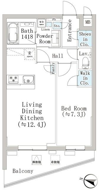 デュークハウス目黒（404） 間取り図画像