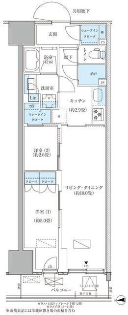 パークアクシス品川天王洲アイル（804） 間取り図画像