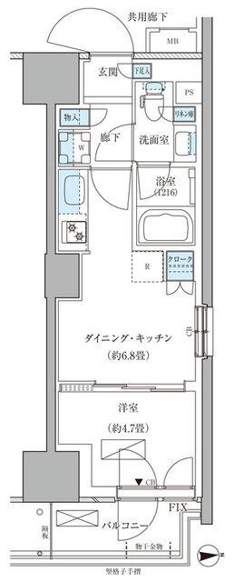 パークアクシス品川天王洲アイル（617） 間取り図画像