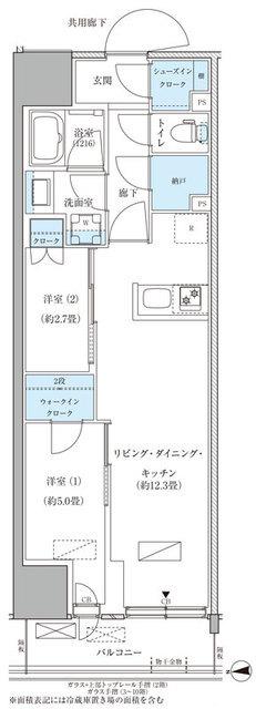 パークアクシス品川天王洲アイル（502） 間取り図画像