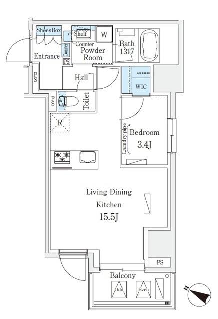 Ｕｒｂａｎ　Ｂｒｅｅｚｅ　恵比寿（203） 間取り図画像