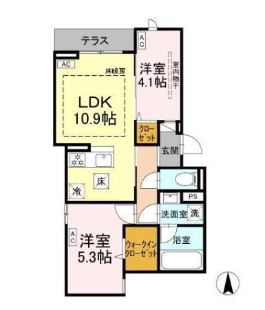 セレスティア上北沢（103） 間取り図画像