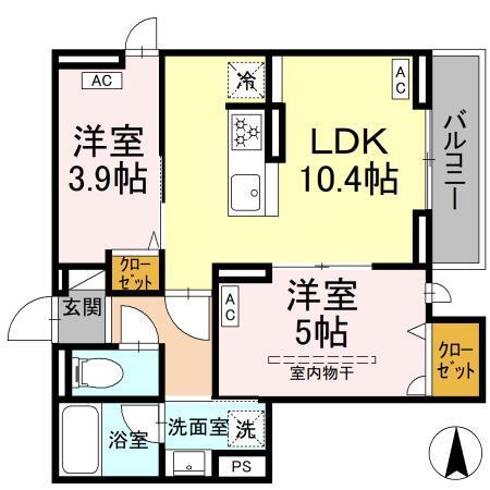 セレスティア上北沢（201） 間取り図画像