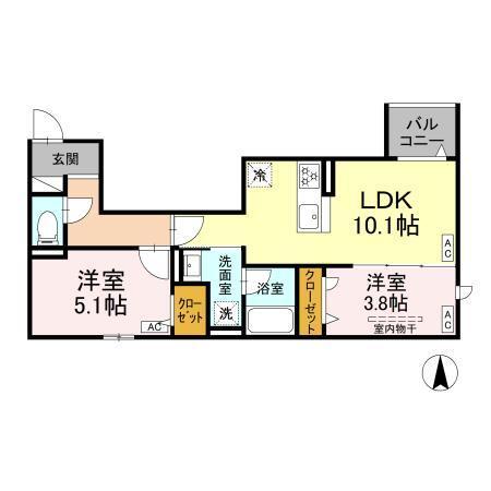 セレスティア上北沢（202） 間取り図画像