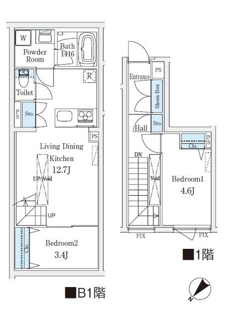 ＣＲＥＡＴＩＦ学芸大学（102） 間取り図画像
