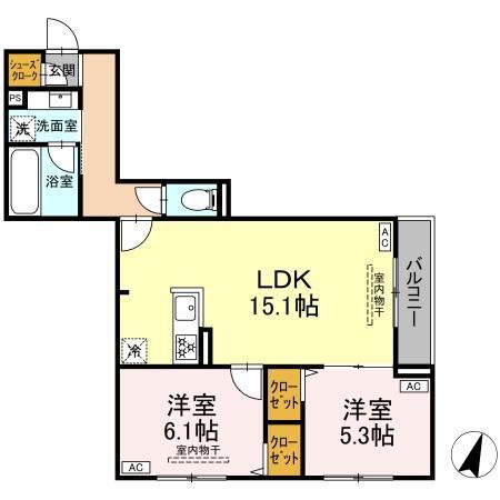 セレスティア船橋Ⅱ（202） 間取り図画像