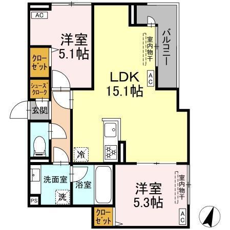 セレスティア船橋Ⅱ（201） 間取り図画像