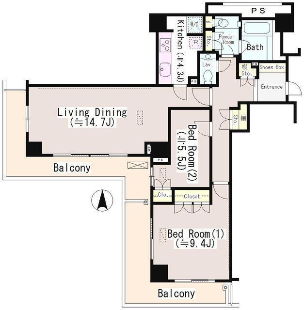 恵比寿ガーデンテラス弐番館（814） 間取り図画像