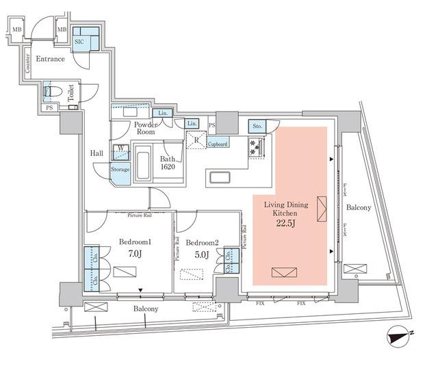 パークアクシス元麻布（106） 間取り図画像