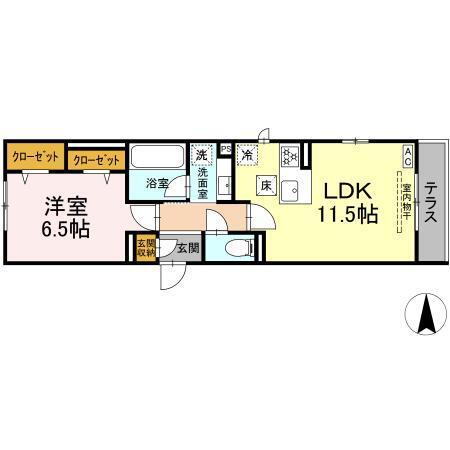 ヴィラ アンムート赤堤（101） 間取り図画像