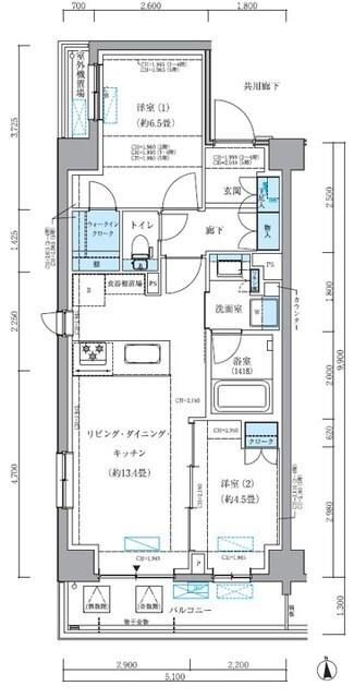 パークアクシス品川シーサイド（402） 間取り図画像