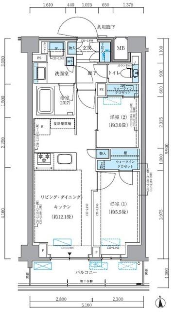 パークアクシス品川シーサイド（403） 間取り図画像