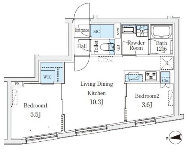 ＣＲＥＡＴＩＦ桜新町（301） 間取り図画像