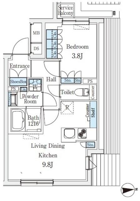 ＣＲＥＡＴＩＦ桜新町（305） 間取り図画像