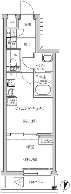 ＲＥＧＯＬＩＴＨ　ＩＫＥＧＡＭＩ（204） 間取り図画像
