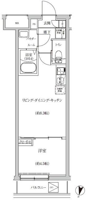 ＲＥＧＯＬＩＴＨ　ＩＫＥＧＡＭＩ（404） 間取り図画像