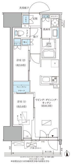 パークアクシス品川天王洲アイル（1111） 間取り図画像