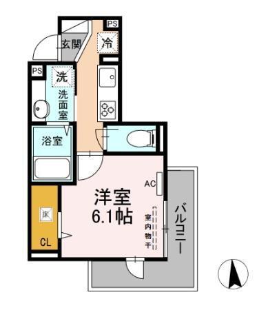 上町ＤＫハイム（105） 間取り図画像