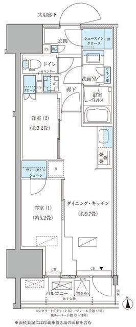 パークアクシス品川天王洲アイル（1109） 間取り図画像