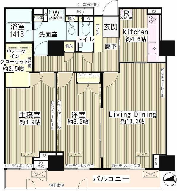 パーク・アヴェニュー神南（1307） 間取り図画像