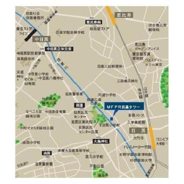 ＭＦＰＲ目黒タワー（508） 地形図・案内図