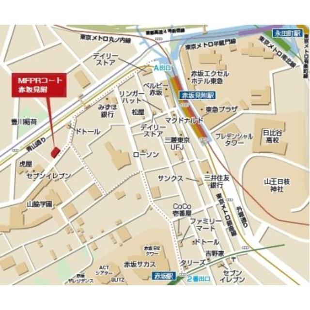 ＭＦＰＲコート赤坂見附（501） 地形図・案内図