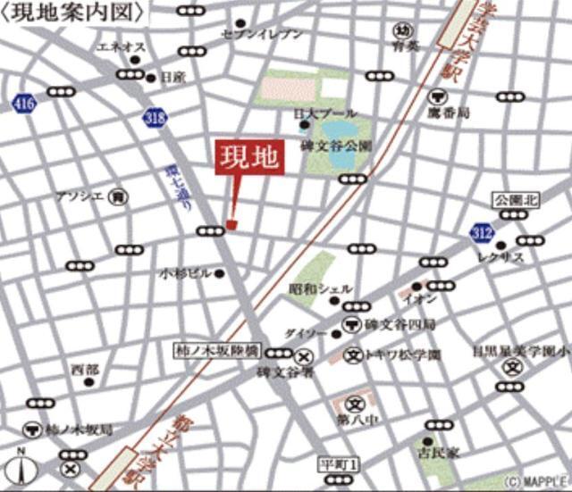 イプセ碑文谷（603） 地形図・案内図